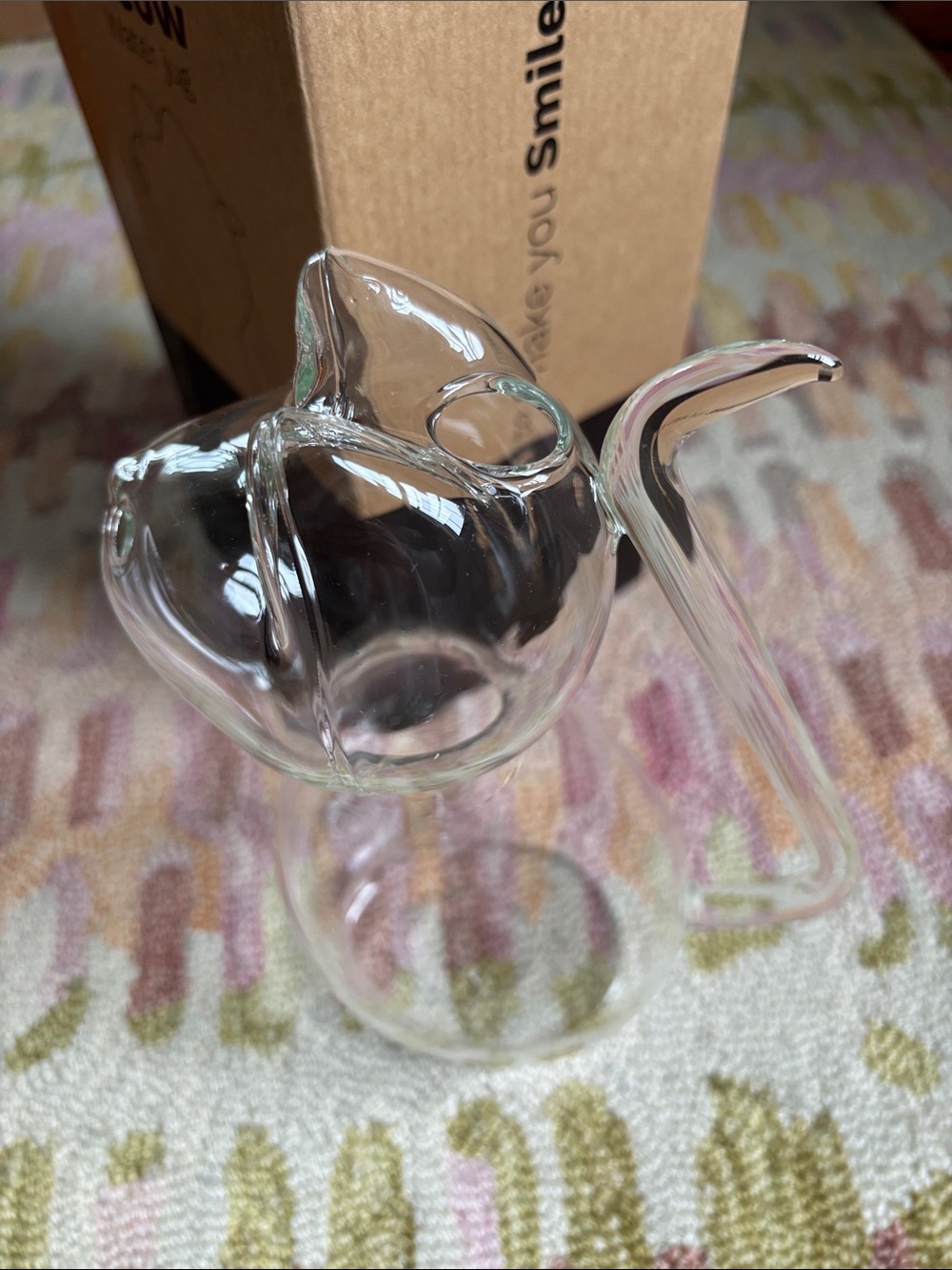๐ธBalvi Gifts S.L. Meow Water Jug Clear Glass CAT new in box ๐ฆ๐ง - Picture 3 of 16